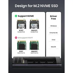 Зовнішня кишеня Ugreen USB-C Female to M.2 M-Key 10G Enclosure C TO C Cable 50cm (UGR-10902) - мініатюра 7