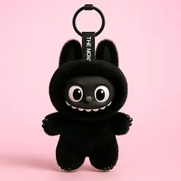 Іграшка сюрприз Labubu Exciting Macaron Чорний брелок POP MART у коробці