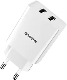 Зарядний пристрій Baseus Speed ​​Mini Dual U Charger 10.5W White
