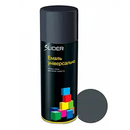 Фарба (емаль) аерозольна SLIDER color 7016 сірий антрацит 400 мл 000023344 - мініатюра 1