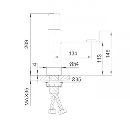 Змішувач для умивальника Gappo G1052-86 - мініатюра 5