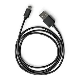 Дата кабель USB 2.0 AM to Micro 5P PVC 1m black Vinga (VCPDCM1BK) - мініатюра 1