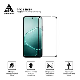 Захисне скло на OPPO A6X 4G/A6 4G/A6K 4G/A6S 4G з олеофобним покриттям, Pro, повне проклеювання, антистатичний і пиловідштовхуючий шар, 9H, самоклеючеся, 2.5D, на весь екран, антистатичний клей, ArmorStandart (ARM90279) - мініатюра 2