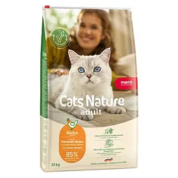 Сухий корм для дорослих котів всіх порід Mera Cats Nature Adult Chiken (Huhn) з куркою 10 кг