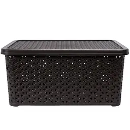 Кошик Diomedea з кришкою 34.5x24.5x15.5 см 10 л коричневий (К13-534) - мініатюра 2