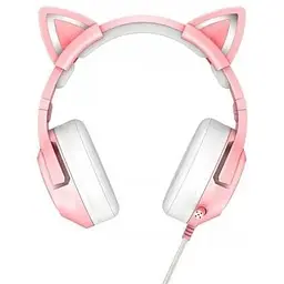 Навушники з вушками Onikuma Gaming Cat Ear K9 7.1 рожеві з підсвічуванням - мініатюра 9