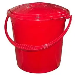 Відро пластикове R-PLASTIC харчове 10л з кришкою червоне