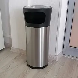 Урна з попільничкою Jah кругла 25 л 28x28x62.5 см срібний (JAH2222 silver) - мініатюра 2