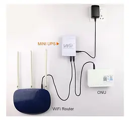 UPS ДБЖ безперебійне живлення роутера/термінала PON WGP 5V/9V/12V 1A 24W 10400mAh +блок живлення - мініатюра 9
