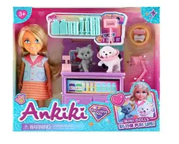 Ігровий набір ветеринарна клініка Mini Dolls in the Fun Life! з лялькою та тваринами (606010)