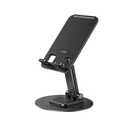 Настільний тримач XO C108 Small Disc Rotating 360° Metal Phone Holder Чорний - мініатюра 1
