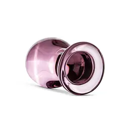 Рожева анальна пробка зі скла Gildo Pink Glass Buttplug - мініатюра 2