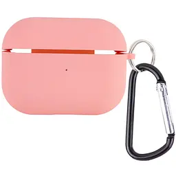 Силіконовий футляр з мікрофіброю для навушників Airpods 4 Рожевий / Pink