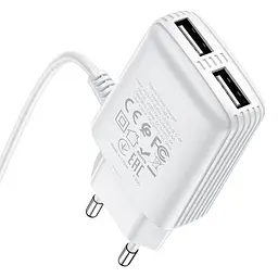 Адаптер зарядний HOCO Lightning cable Real power C82A білий - мініатюра 3
