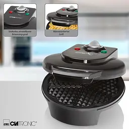 Вафельница Clatronic WA 3491 black - мініатюра 6