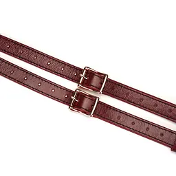 Шкіряні трусики для страпона Liebe Seele Wine Red Strap on Harness, універсальний розмір - мініатюра 7