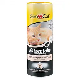 Вітаміни для котів GimCat Katzentabs, таблетки з маскарпоне та біотином, 425 г
