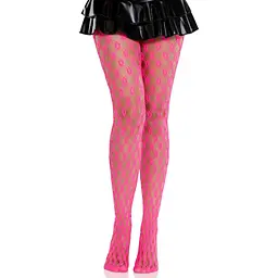 Колготки Leg Avenue Eyelet Net Tights Neon Pink One Size - мініатюра 3