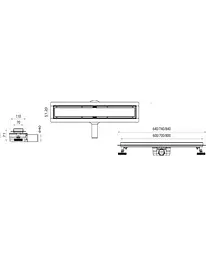 Душовий трап Lavita Plate steel 900, 2в1 (5900378315117) - мініатюра 2
