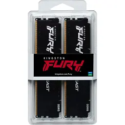 Модуль пам'яті для комп'ютера DDR5 16GB (2x8GB) 5600 MHz Beast Black Kingston Fury (ex.HyperX) (KF556C40BBK2-16) - мініатюра 6