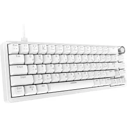Клавіатура Ajazz AK690 Peach Mist Switch USB UA White (AK690-PM-W) - мініатюра 3