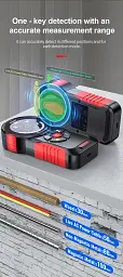 Шукач прихованої проводки Noyafa NF-5102 трасошукач, детектор металу, дерева, кабелю (19806) - мініатюра 8