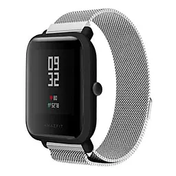 Ремінець BeWatch міланська петля для Xiaomi Amazfit BIP Silver (1010218) - мініатюра 3