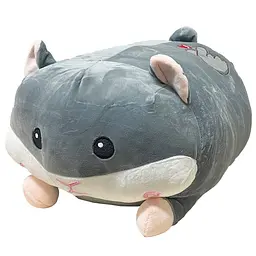 Дитяча м'яка іграшка "Хом'як" L1121(Grey) іграшка з пледом розмір 50 см