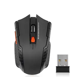 Ігрова миша 2.4G бездротова оптична з USB-приймачем для ПК і ноутбука. Чорна - мініатюра 3