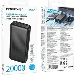 Зовнішній акумулятор Borofone BJ80A 20000mAh 22.5W Black [156652] - мініатюра 4