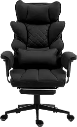 Офісне крісло GT Racer чорне (B-2511 Fabric Black) - мініатюра 2