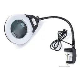 Лупа-лампа 5 діоптрій 130 мм з LED-підсвіткою на струбцині ZD-129B - мініатюра 2
