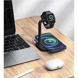 Зарядка Qi 2in1 wireless charger JYD-WC109 |15W Max, Phone/Apple-Android Watch Compatible| (Not included Watch charger) - мініатюра 2