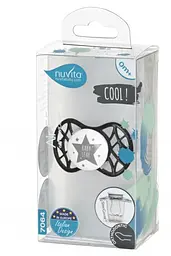 Силіконова ортодонтична пустушка Nuvita Air55 Cool Baby Star, 0+ міс., чорний (NV7064IB) - мініатюра 4
