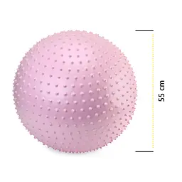 М'яч для фітнесу (фітбол) Cornix 55 см масажний Anti-Burst Light Pink XR-0473 - мініатюра 9