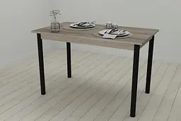 Стіл кухонний Ferrum-decor Беніта 75x120x60 Чорний ДСП Сонома Трюфель 16мм (FRD-106274) - мініатюра 2