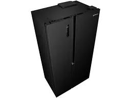 Холодильник Gorenje SBS, 179х62х92см, 2 двері, 345 (186) л, А +, NF +, Інв., Зона св-ті, Зовн. Диспл, чорний - мініатюра 3
