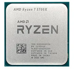 Процессор AMD (AM4) Ryzen 7 5700X, Tray, 8x3.4 ГГц (Turbo Boost 4.6 ГГц), L3 32Мб, Vermeer (Zen 3), 7 нм, TDP 65 Вт,