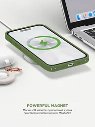 Силиконовый чехол с MagSafe для Apple iPhone 17, ICON2 MagCase, зеленый, противоударный, панель с мягкой подкладкой, защита всего корпуса, поддержка беспроводной зарядки, совместим с защитными стеклами и пленками, ArmorStandart (ARM89580) - мініатюра 8