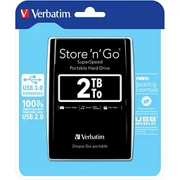Зовнішній жорсткий диск Verbatim Store `n` Go USB 3.0 2TB Black (53177) [157795] - мініатюра 5