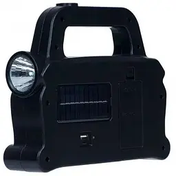 Ліхтар акумуляторний Solar Hurry-bolt HB-6169 кемпінговий переносний 3 режими сонячна батарея чорно-блакитний - мініатюра 2