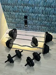 Набір RN Sport Дві штанги 67 кг з гантелями