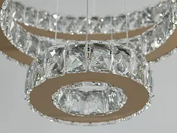 Люстра LED Diasha 7201-8A/580+400+200G кільцева, 66W, золото, регульована висота, пульт ДУ, IP20, сучасний стиль для дому - мініатюра 5
