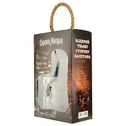 Уцінка. Алкогольний напій Captain Morgan Black Spiced 40% 1 л + 2 чарки - мініатюра 2