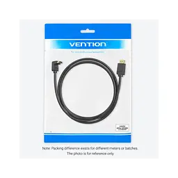 Кабель мультимедійний HDMI M to HDMI M 3.0m 4K60Hz 90° corner black Vention (AAQBI) - мініатюра 6