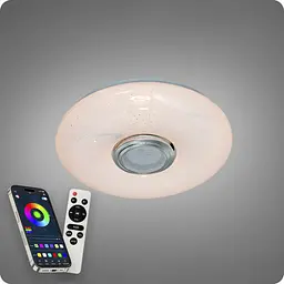 Люстра світлодіодна 517 Dlight RGB з пультом і колонкою 45Вт Білий (02146) - мініатюра 4