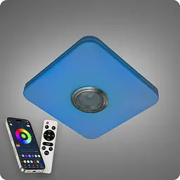 Люстра світлодіодна 517 Dlight RGB з пультом і колонкою 45Вт Білий (02173) - мініатюра 3