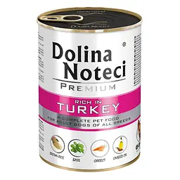 Вологий корм для собак Dolina Noteci Premium з індичкою банка 400 г