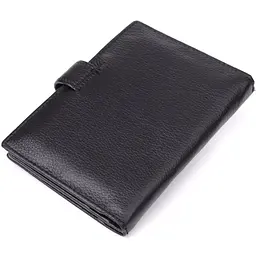 Містка обкладинка на документи унісекс з натуральної шкіри ST Leather 23116 чорна - мініатюра 2