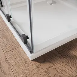 Двері у нішу Koer Walk-In розсувні Sr SD07-120x200-R-TR-07 прозоре скло Easy Clean 8мм Графіт KR5775, Права, прозорий, графіт - мініатюра 2